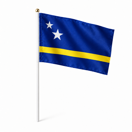 Mini drapeau Curaçao en polyester – photo produit réaliste
