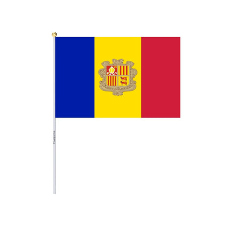 Mini Drapeau d'Andorre en plusieurs tailles 100 % polyester - Pixelforma 