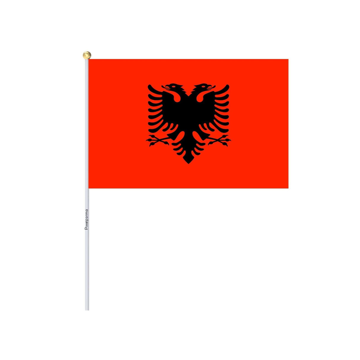 Mini Drapeau de l'Albanie en plusieurs tailles 100 % polyester - Pixelforma 