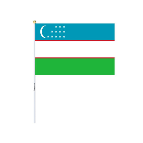 Mini Drapeau de l'Ouzbékistan en plusieurs tailles 100 % polyester - Pixelforma 