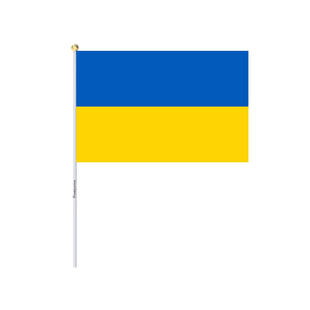 Mini Drapeau de l'Ukraine en plusieurs tailles 100 % polyester - Pixelforma 