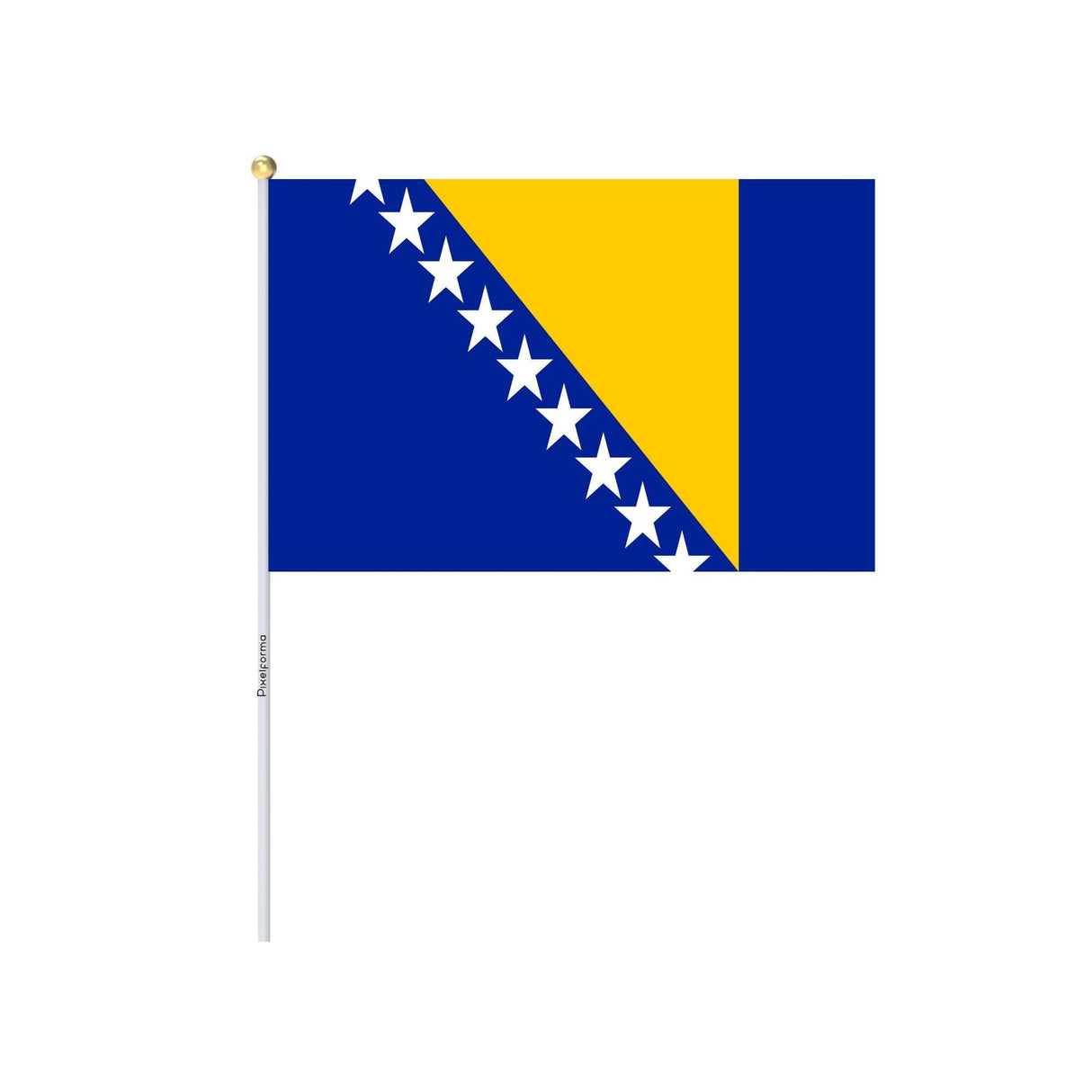 Mini Drapeau de la Bosnie-Herzégovine en plusieurs tailles 100 % polyester - Pixelforma 
