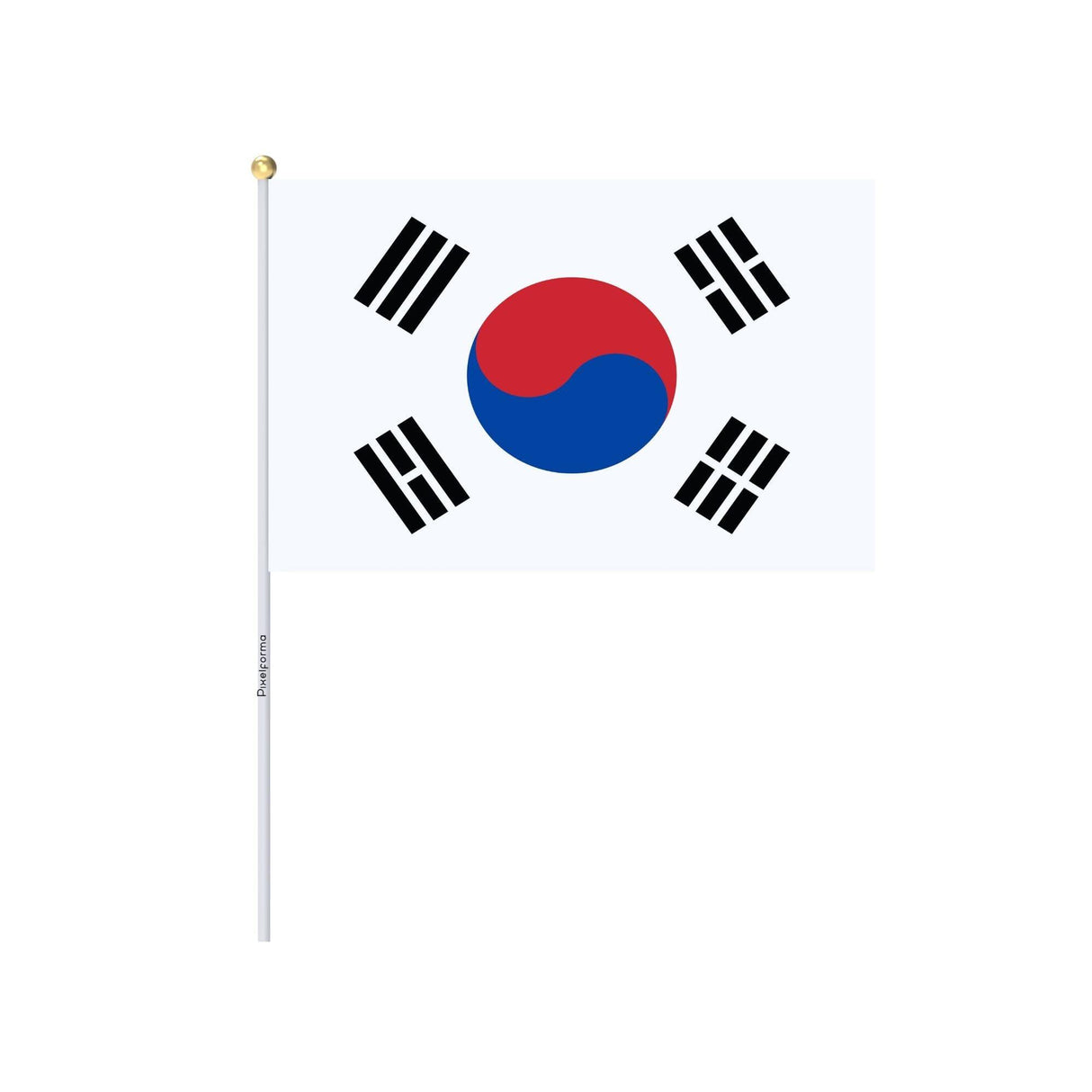 Mini Drapeau de la Corée du Sud en plusieurs tailles 100 % polyester - Pixelforma 