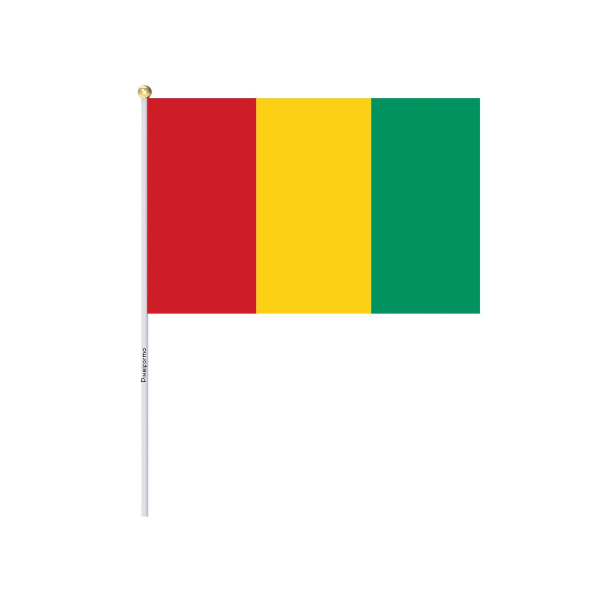 Mini Drapeau de la Guinée en plusieurs tailles 100 % polyester - Pixelforma