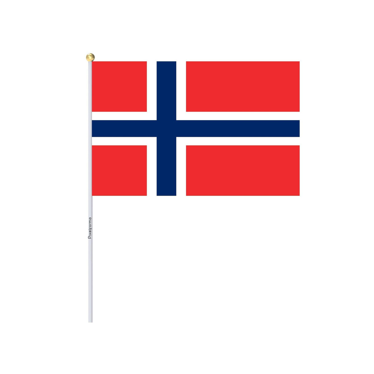 Mini Drapeau de la Norvège en plusieurs tailles 100 % polyester - Pixelforma 