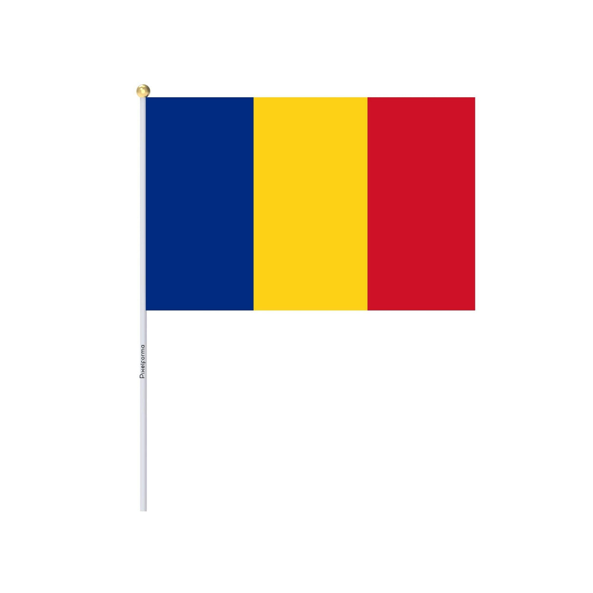Mini Drapeau de la Roumanie en plusieurs tailles 100 % polyester - Pixelforma 
