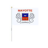 Mini Drapeau de Mayotte en plusieurs tailles 100 % polyester - Pixelforma