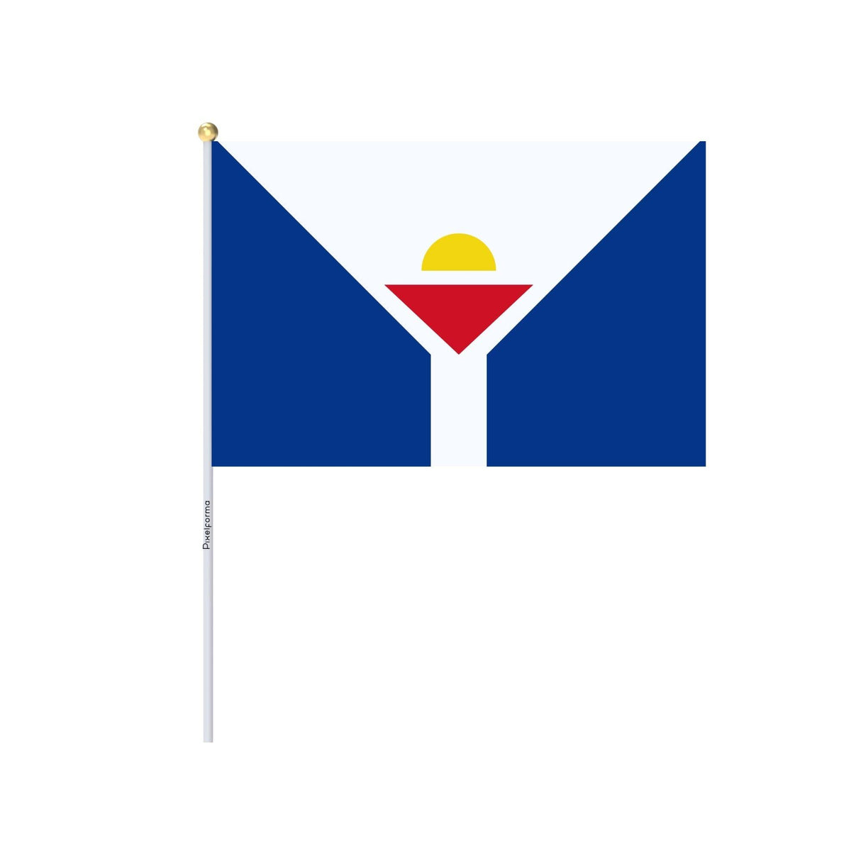 Mini Drapeau de Saint-Martin (Antilles françaises)en plusieurs tailles 100 % polyester - Pixelforma 