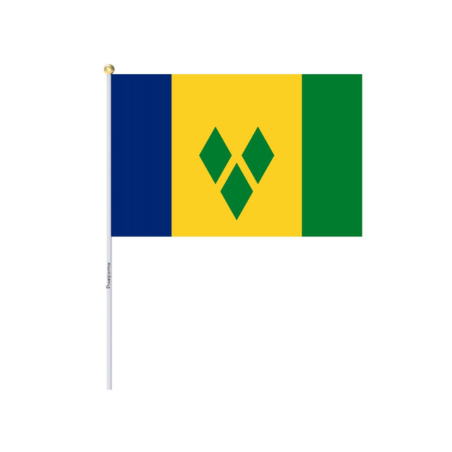 Mini Drapeau de Saint-Vincent-et-les-Grenadines en plusieurs tailles 100 % polyester - Pixelforma 