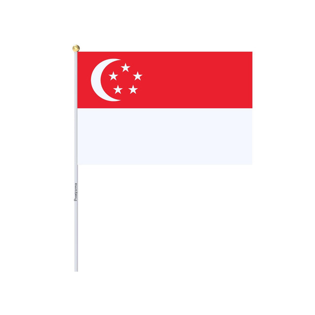 Mini Drapeau de Singapour en plusieurs tailles 100 % polyester - Pixelforma 