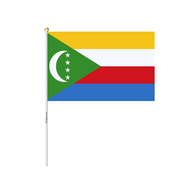 Mini Drapeau des Comores en plusieurs tailles 100 % polyester - Pixelforma 