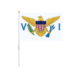 Mini Drapeau des Îles Vierges des États-Unis en plusieurs tailles 100 % polyester - Pixelforma