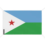 Mini drapeau djibouti en polyester résistant œillets