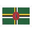 Mini drapeau dominique polyester résistant œillets robustes