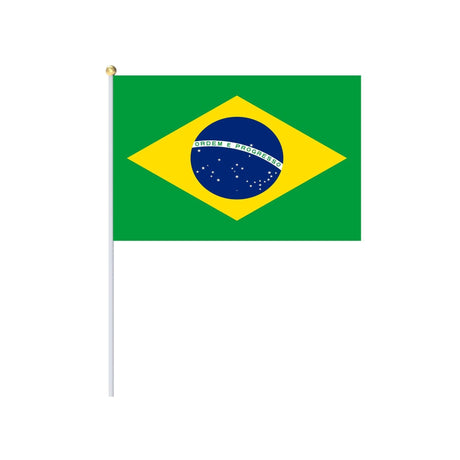 Mini Drapeau du Brésil en plusieurs tailles 100 % polyester - Pixelforma 