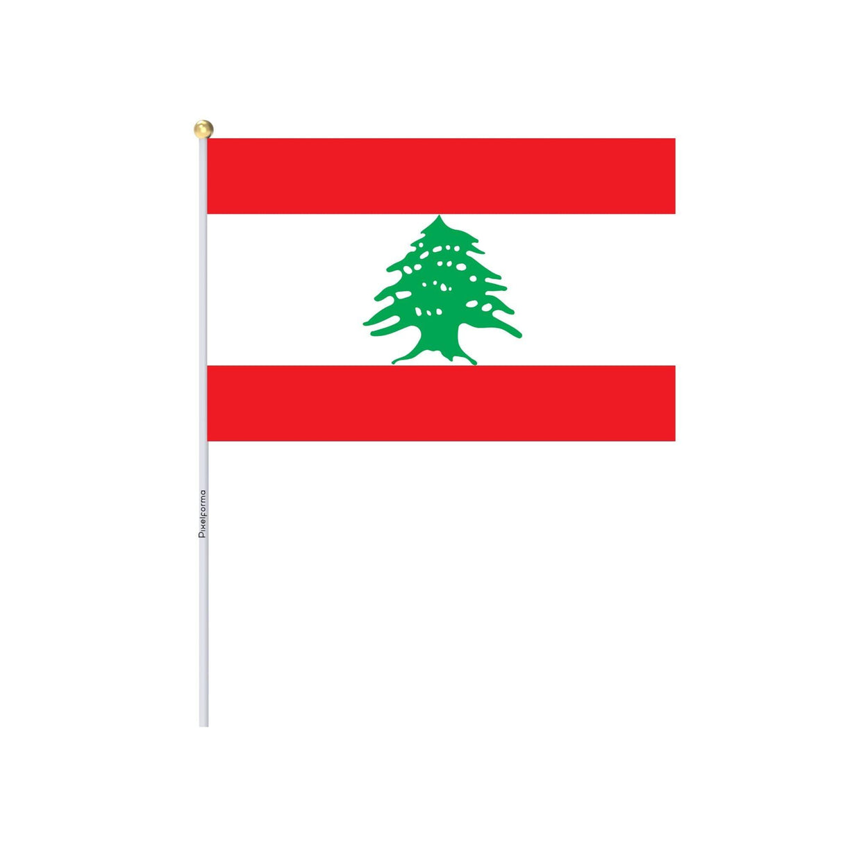 Mini Drapeau du Liban en plusieurs tailles 100 % polyester - Pixelforma 