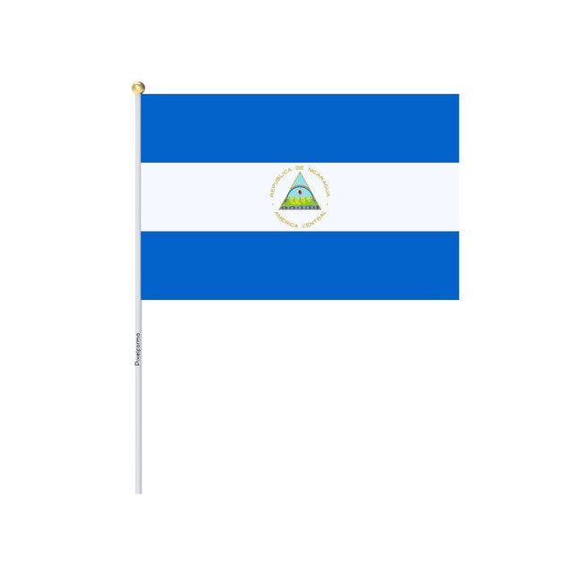 Mini Drapeau du Nicaragua en plusieurs tailles 100 % polyester - Pixelforma