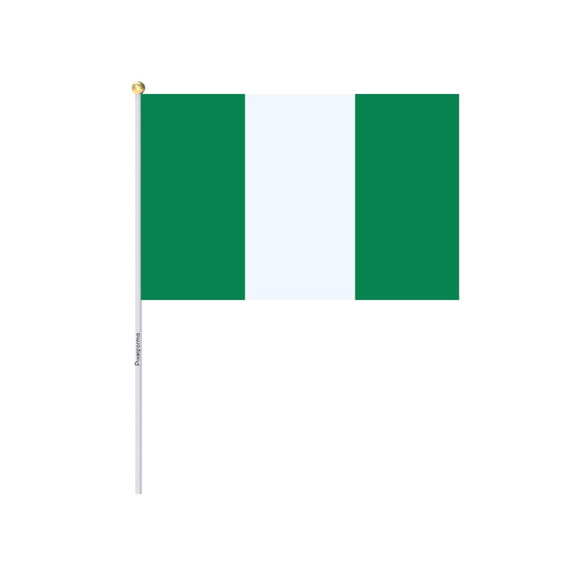 Mini Drapeau du Nigeria en plusieurs tailles 100 % polyester - Pixelforma 