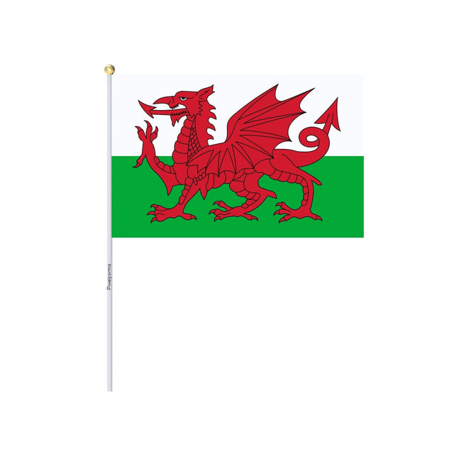 Mini Drapeau du pays de Galles en plusieurs tailles 100 % polyester - Pixelforma 
