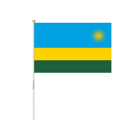 Mini Drapeau du Rwanda en plusieurs tailles 100 % polyester - Pixelforma