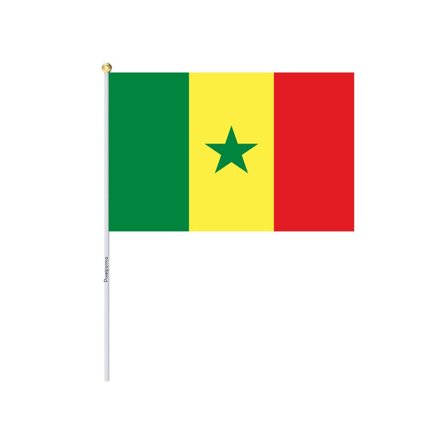 Mini Drapeau du Sénégal en plusieurs tailles 100 % polyester - Pixelforma