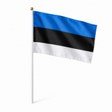 Mini drapeau Estonie en polyester à tenir à la main - rendu réaliste