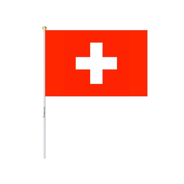 Mini Drapeau et armoiries de la Suisse en plusieurs tailles 100 % polyester - Pixelforma 