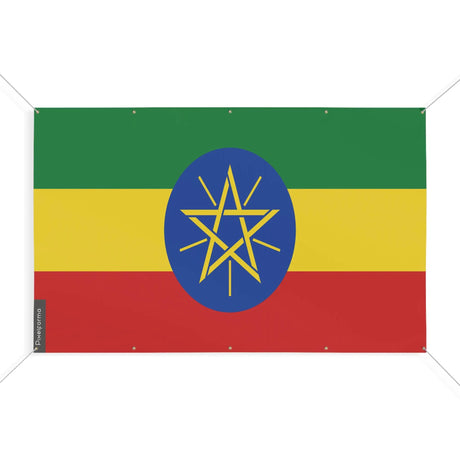 Mini drapeau éthiopie en polyester résistant pour extérieur