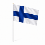 Mini drapeau Finlande en polyester à tenir à la main - rendu réaliste