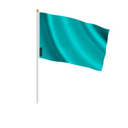 Mini drapeau france bleu tuquoise foncé en polyester