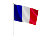 Mini drapeau france en polyester à tenir à la main