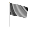Mini drapeau france gris foncé en polyester à main