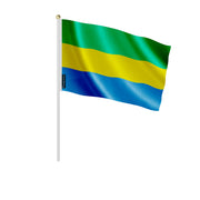 Mini drapeau gabon en polyester à tenir à la main