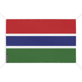 Mini drapeau gambie en polyester résistant avec œillets