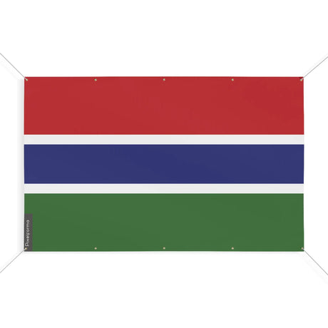 Mini drapeau gambie en polyester résistant avec œillets