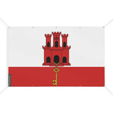 Mini drapeau gibraltar en polyester résistant aux intempéries