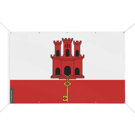 Mini drapeau gibraltar en polyester résistant aux intempéries