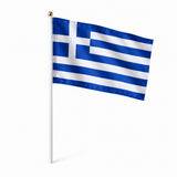 Mini drapeau Grèce réaliste en polyester à tenir à la main