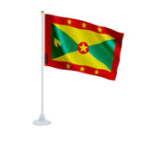 Mini drapeau grenade en polyester avec ventouse pratique
