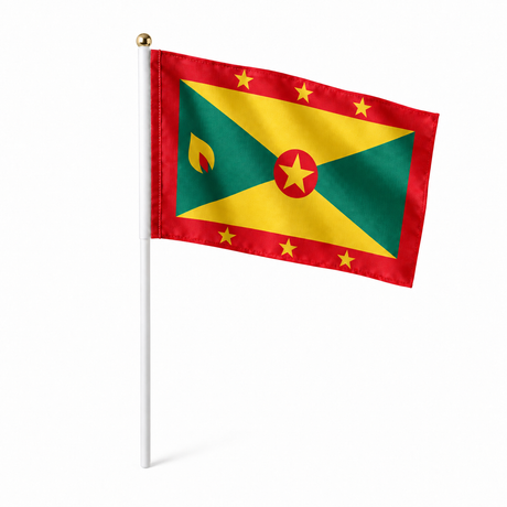 Mini drapeau Grenade réaliste en polyester à tenir à la main