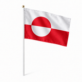 Mini drapeau Groenland réaliste en polyester à tenir à la main