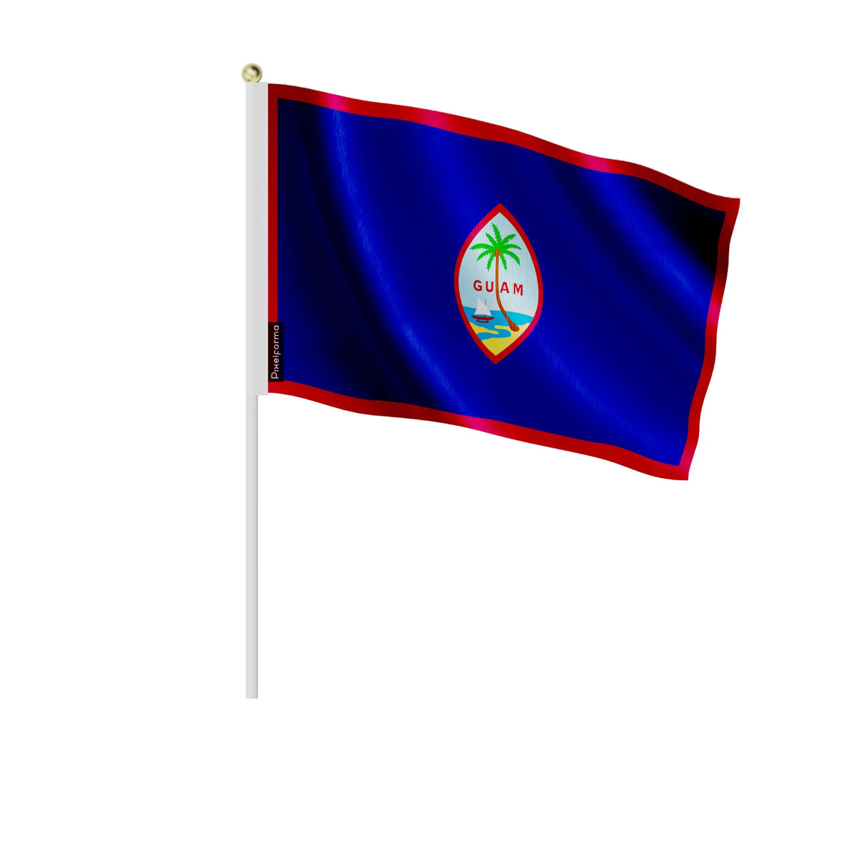 Mini drapeau guam en polyester à tenir à la main