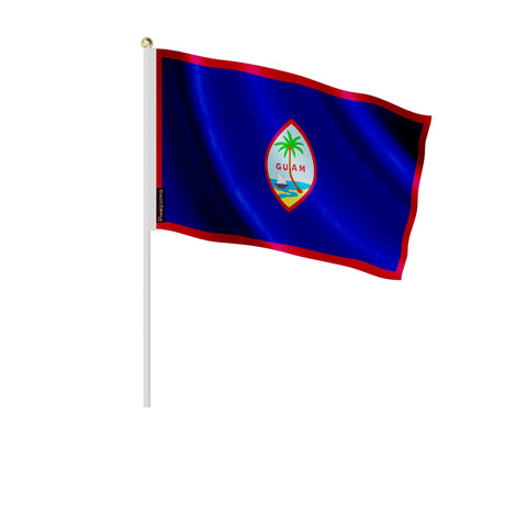 Mini drapeau guam en polyester à tenir à la main
