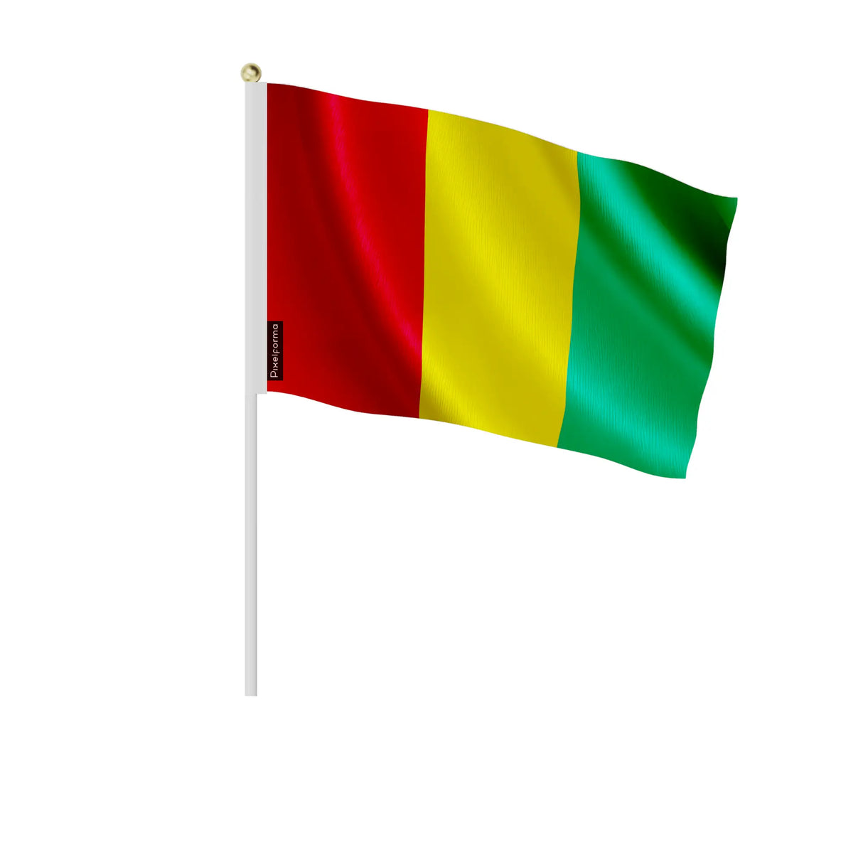 Mini drapeau guinée en polyester à tenir à la main