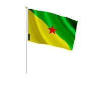 Mini drapeau guyane en polyester à tenir à la main