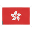 Mini drapeau hong kong en polyester avec œillets résistants