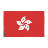 Mini drapeau hong kong en polyester avec œillets résistants