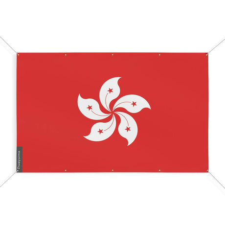 Mini drapeau hong kong en polyester avec œillets résistants