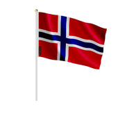 Mini drapeau île bouvet en polyester à tenir à la main