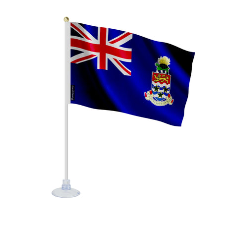 Mini drapeau îles caïmans polyester avec ventouse